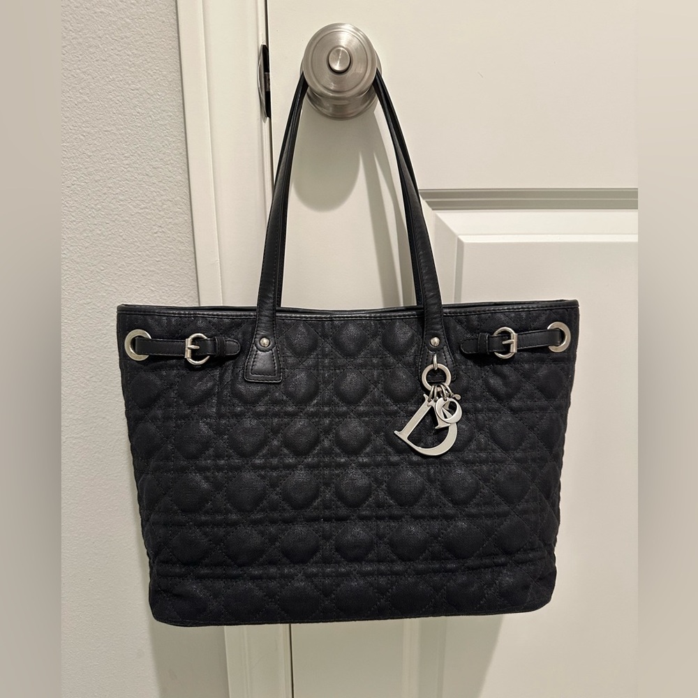 SOLD Authentic Dior black medium Carnage Panarea Tote